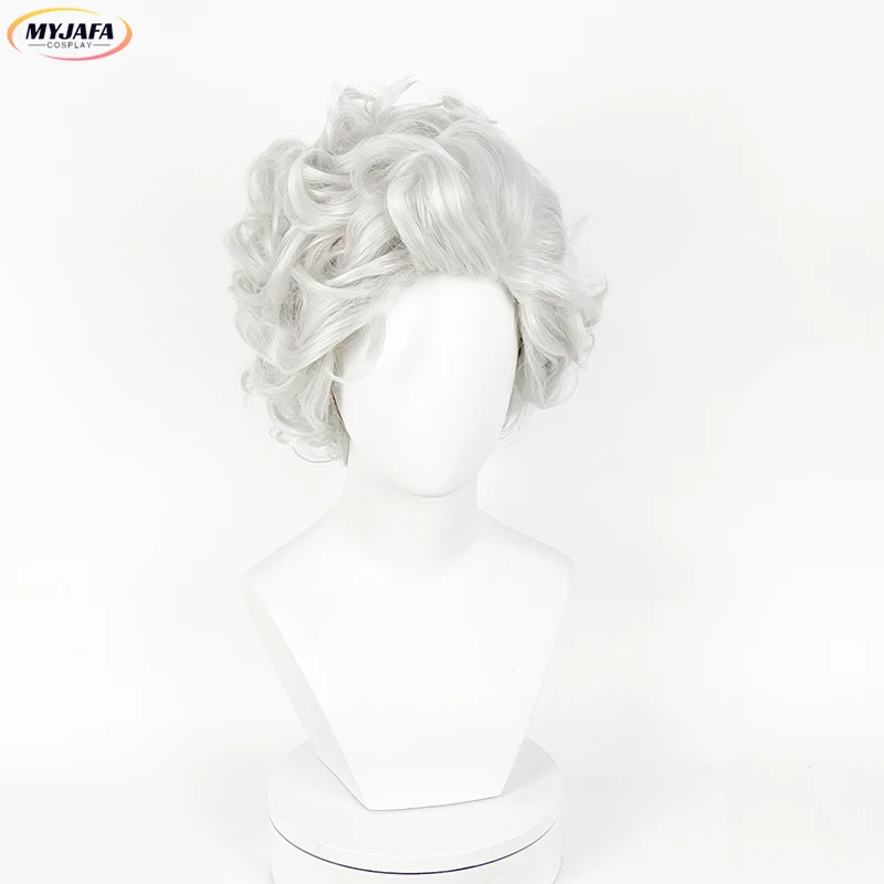 Cosy Arion Cosplay Wig, Baldur's Gate3 Vampire Wig, Anime Cosplay Wig, Slivery Curly, Heat Degree Hair, Wig Cap, Haute Qualité