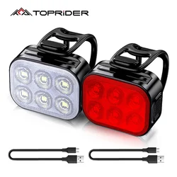 Q5 LED bicicleta dianteiro luzes traseiras, carga USB, MTB bicicleta farol, ciclismo taillight, bicicleta lanterna, bicicleta acessórios