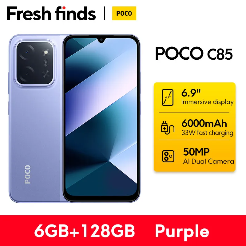 世界初公開】POCO C85 グローバルバージョン スマートフォン 128/256GB