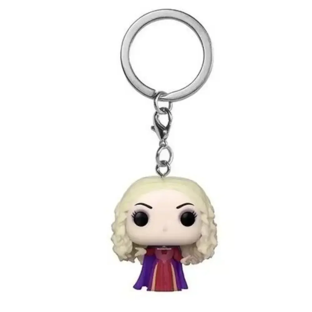 Pocket  Keychain Hocus Pocus Mary Winifred Sarah Sanderson Mad Hatter Model Toys for Children Christmas Gift