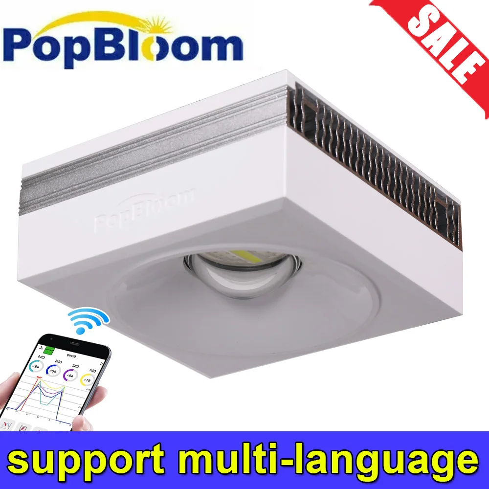 

PopBloom-Wi-Fi, морской фотоэлемент для аквариума, программируемый, для соленой воды, лампа для нано-аквариума, рифа, SPS,LPS,40-60 см