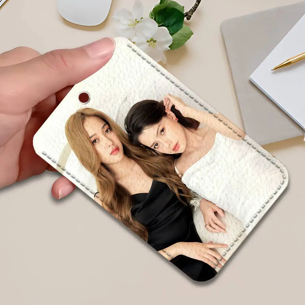 Pink T-Theory F-Freen BECKY Premium PU Leather Card for Daily Use Holder Card Case with Metal Carabiner Customizable Design