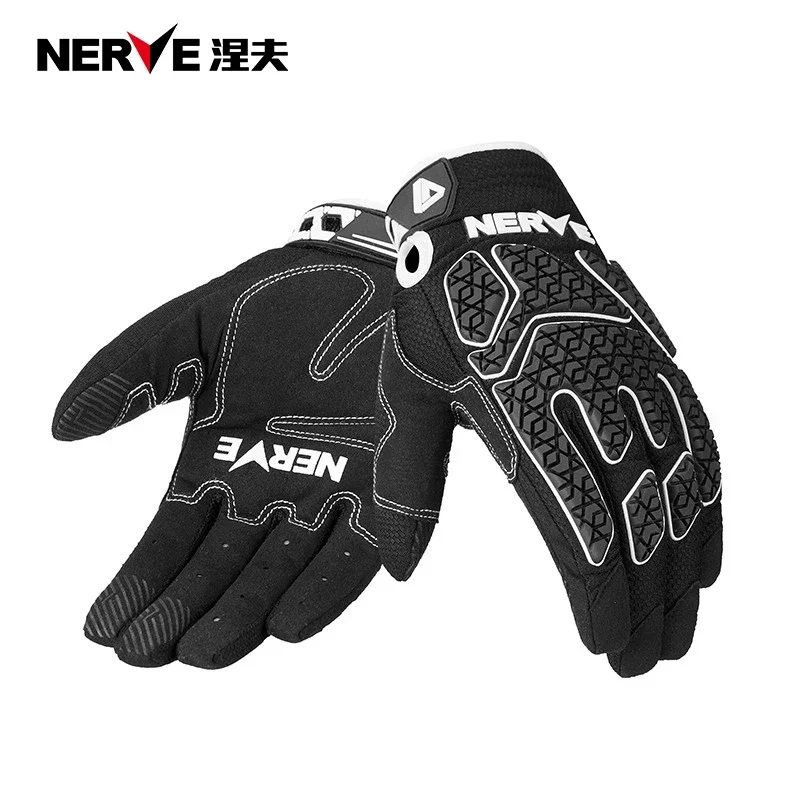 

NERVE Motorcycle Gloves for Men Motorcycle Racing Drop Proof Anti-slip Breathable Touch Screen Motocross Gloves Four Season