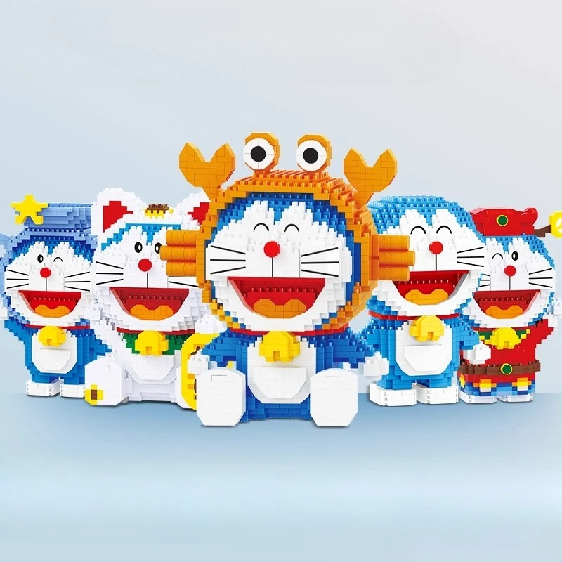 

Строительные блоки Doraemon, сборка, высокая сложность, мелкие частицы, игрушки для девочек и мальчиков, строительные блоки, загадочная коробка