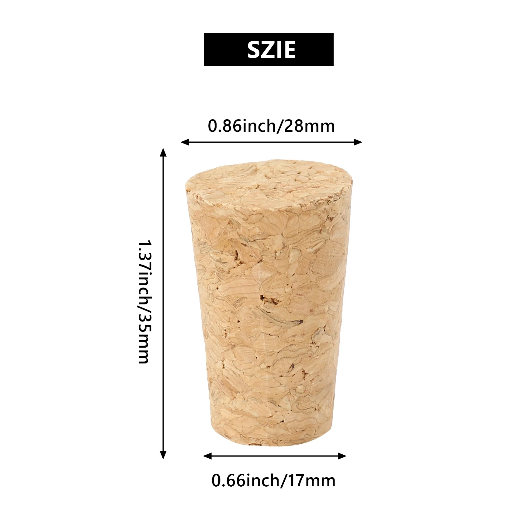 20 قطعة/الوحدة الخشب الطبيعي الفلين النبيذ سدادة الخشب مثبت زجاجي مخروط نوع زجاجة النبيذ الفلين التوصيل غطاء عزل زجاجة بيرة الفلين