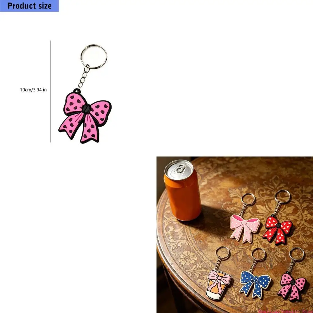 E1PE Miniature Keychain Bottle Opener Convenient Bowknot Shaped Keyring Pendant for Everyday Use and Gifts