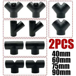 2X 42/60/75/90mm Air Vent Ducting T Piece Y Branch Pipe Connector Joiner Splitter For Webasto Eberspaecher Diesel Parking Heater