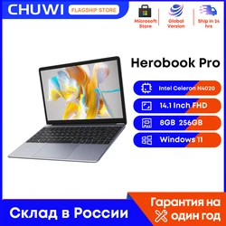 CHUWI HeroBook Pro Laptop 14.1 inch IPS Screen 8GB RAM 256GB SSD Intel Celeron N4020 Dual Core Windows 11 System Computer PC