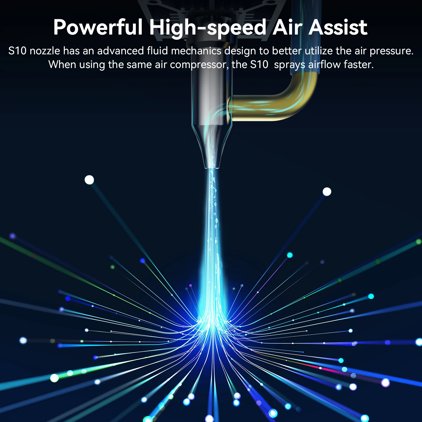 SCULPFUN S10 10 واط وحدة النقش بالليزر شعاع ليزر عالي الكثافة مع 30L/دقيقة ليزر مضخة مساعدة الهواء ضاغط الهواء للنقش #6