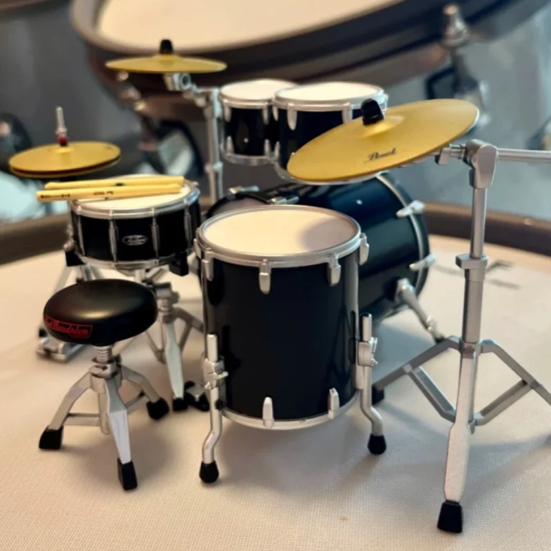 Genuine Bandai In Stock Bulk Cargo Pearl Drums Miniature Drum Set Band Jazz Drum Ornaments Action Figure Collecting Toys Gifts