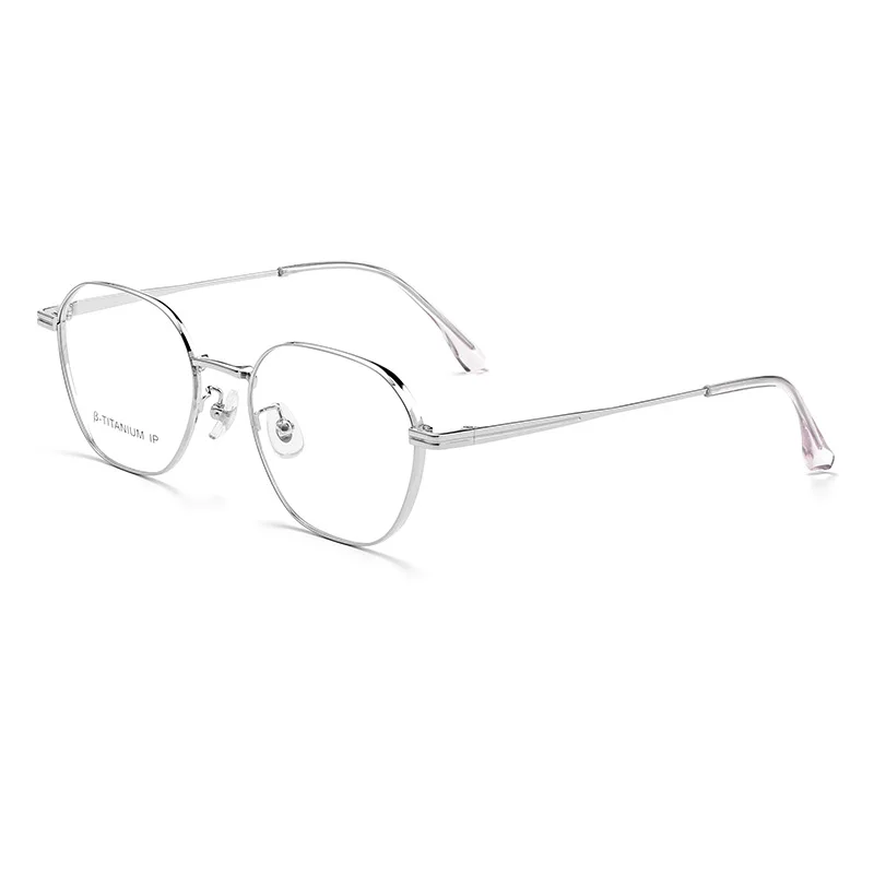 51-18 إطار نظارات من التيتانيوم النقي وصفة طبية عالية لقصر النظر إطار صغير إطار من التيتانيوم نظارات قراءة تحجب الضوء الأزرق #3