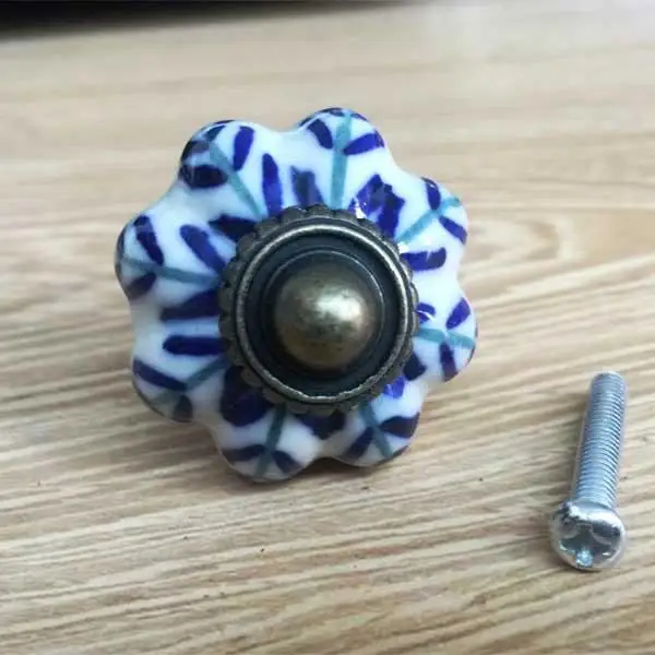 Vintage Ceramic Dresser Knob Seashell Style Pull Handle for Cupboard Cabinet Door Home Kitchen Furniture