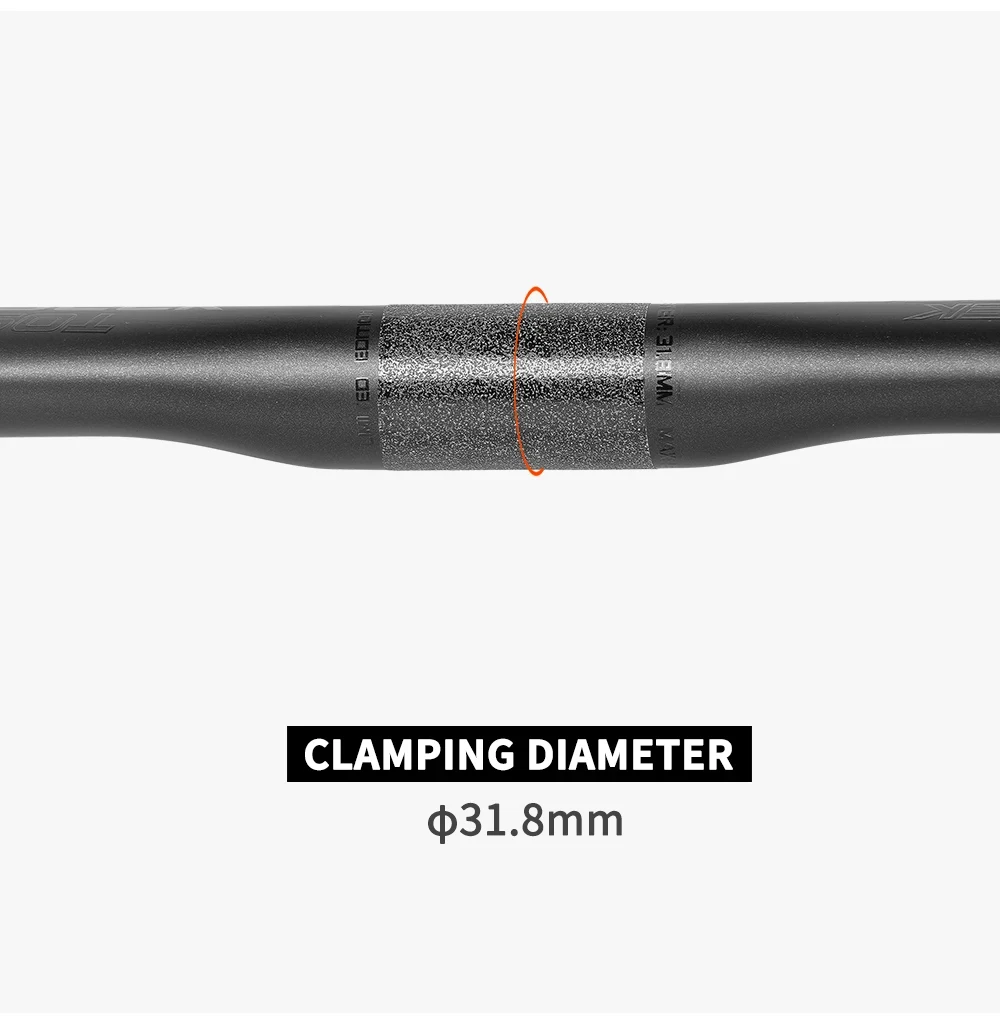 TOSEEK ZXB-TWO Vollcarbon-Lenker 31,8mm Rennrad-Bogenlenker 380/400/420/440mm mit externer Kabelführung – Detail 8
