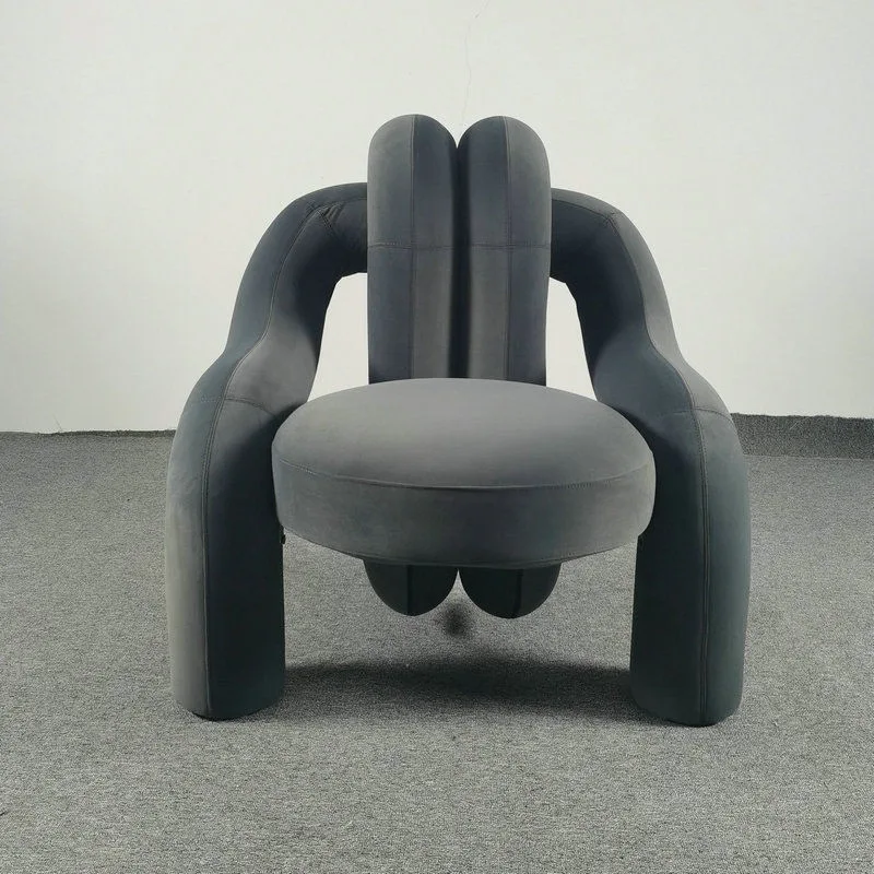 Custom Light Luxury Note Special-shaped Nordic Designer Creative Sofa Chair With Simple Solid Wood For Living Room
