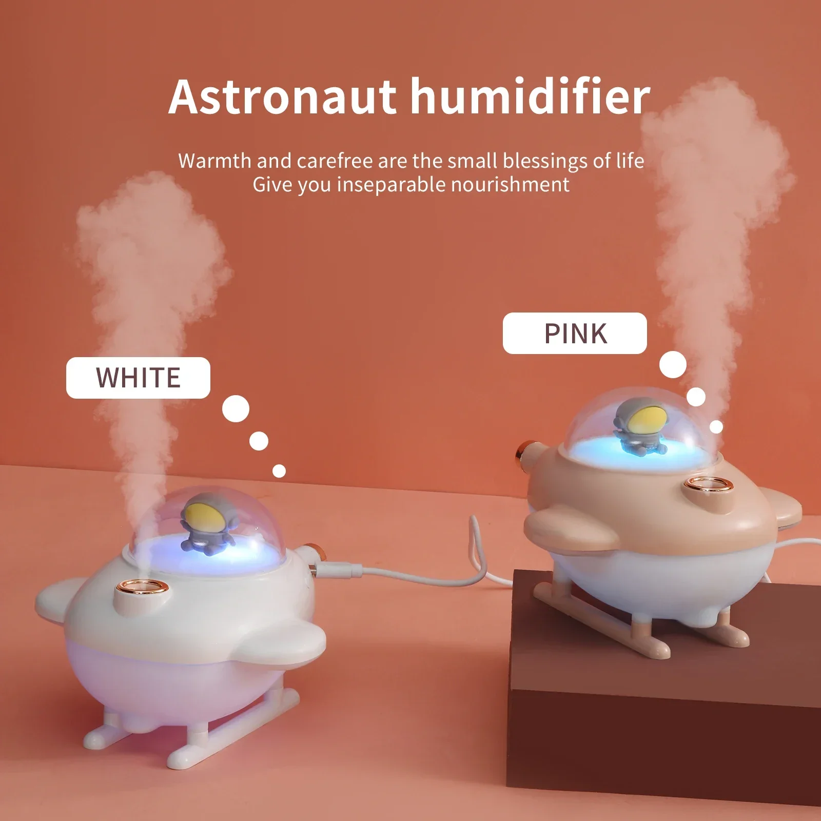 

Portable 220ml High Mist big Capacity cartoon Humidifier New Colorful and Cute Mini Pet Aircraft Humidifier for Bedroom Desktop