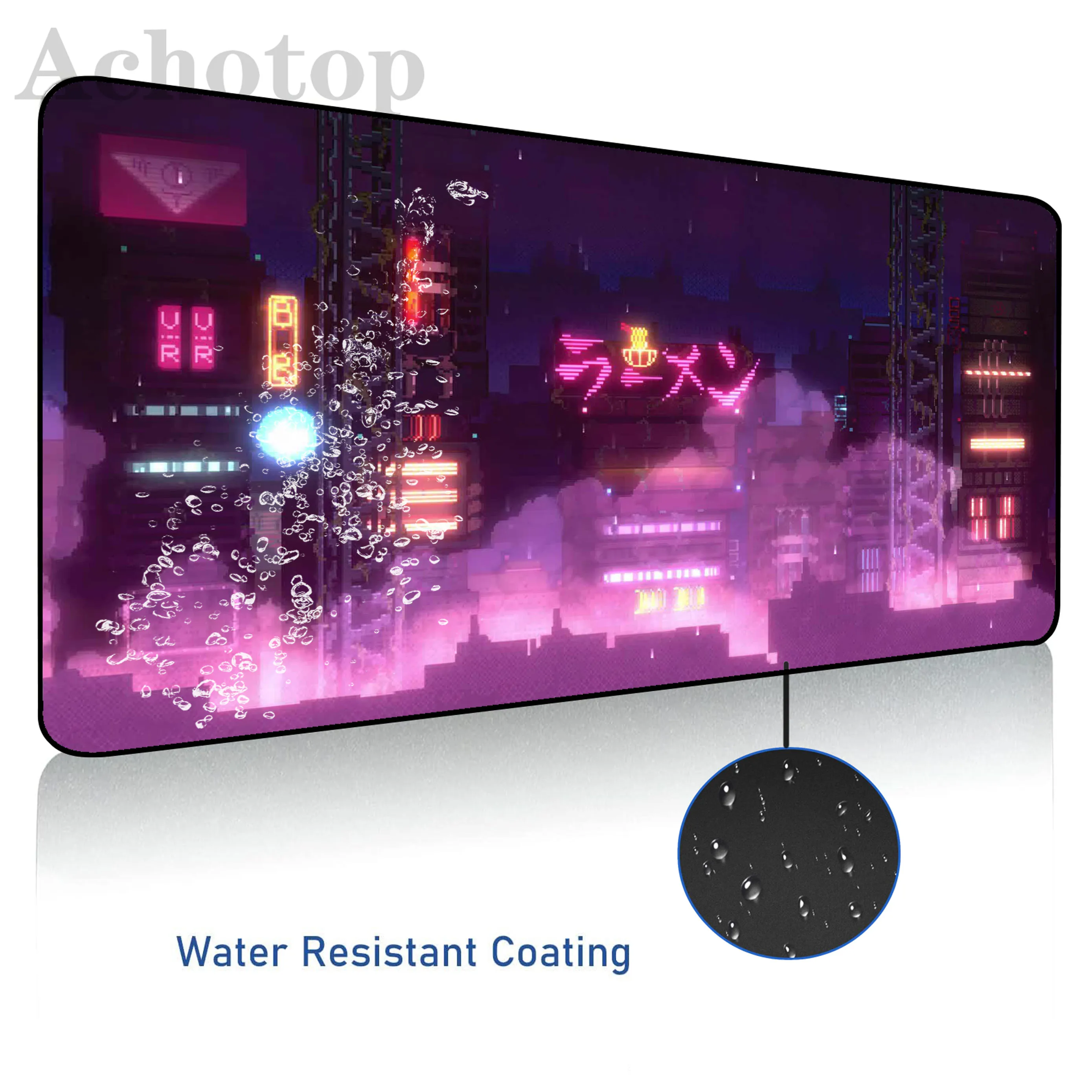 

Pixel Art Civic Landscape Waterproof Gamer Mousepad Large Gaming Mouse Pad Computer Keyboard Pads Locking Edge Mouse Mat 900x400