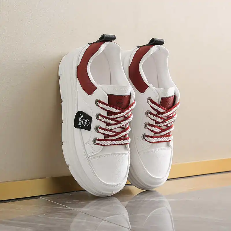 

Synthetic Leather Perforated Woman Boots Black Nursing Imported Sports Shoes Blue Sneakers Genuine Brand Sapatenis Tenise