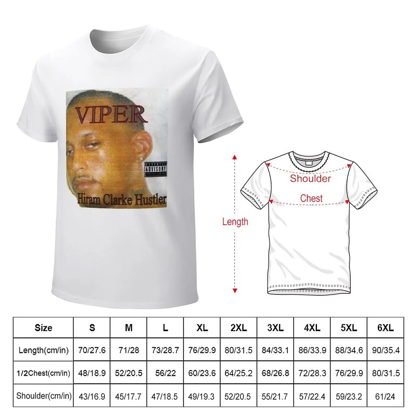 Viper - The Hiram Clarke Hustler T-Shirt heavyweights vintage clothes Blouse clothes for men