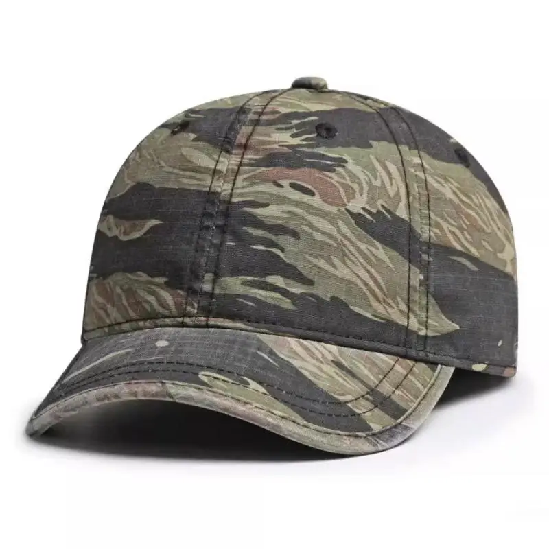 Quick-dry camouflage baseball cap, trendy hip-hop outdoor travel workwear duckbill hat, men's sun protection hat