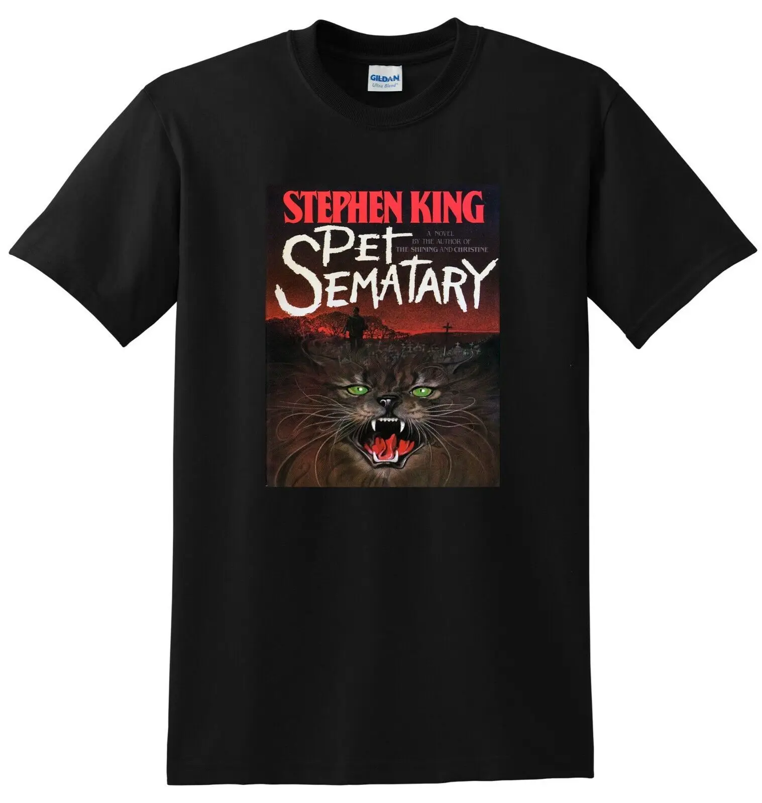 PET SEMETARY T SHIRT stephen king first edition cover SMALL MEDIUM LARGE XL