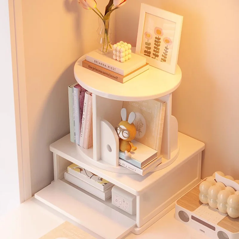 Desktop Household Locker Multi-layer Countertop Rotating Storage Bookcase Small Locker.etagere Rangement Minimalist Furniture