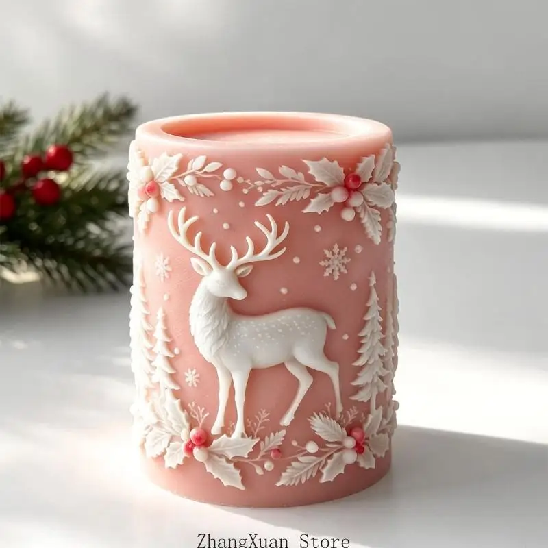 Weihnachts-Hirsch-Kerzenform für DIY-Winterpräsentation und Kerzenherstellung 3XUF – Detail 5