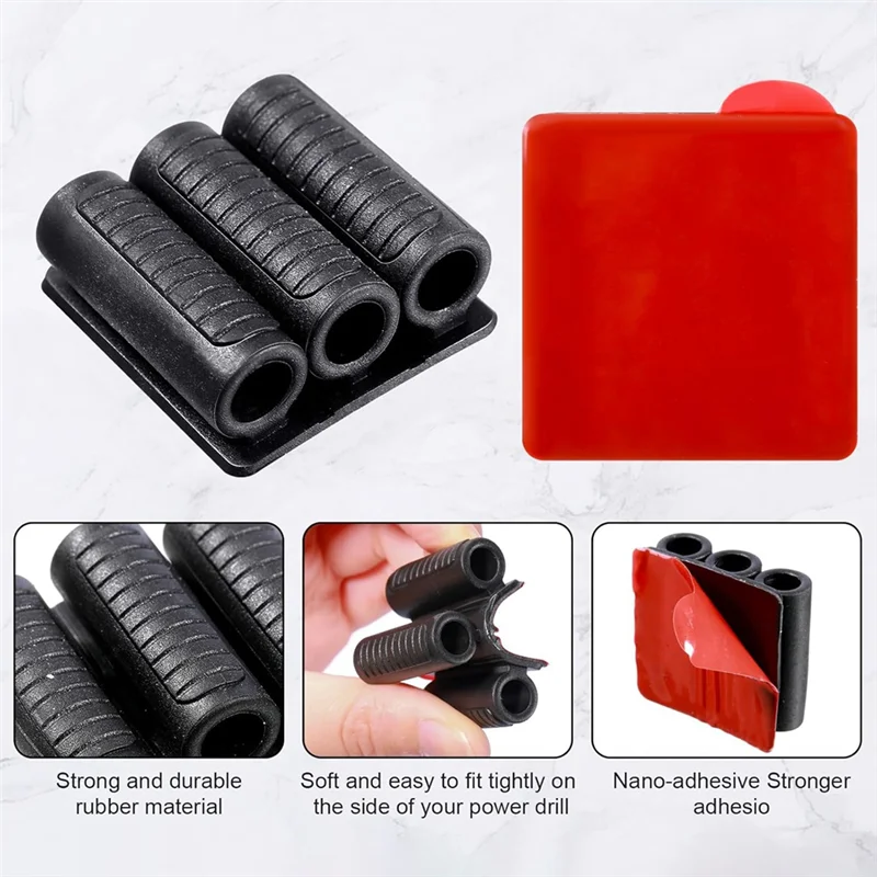 

A38M 6Pack Drill Bit Holder Tool Holsters For Impact Driver Carry Up To 6 Driver Bits On The Side Of Power Drill Or Driver