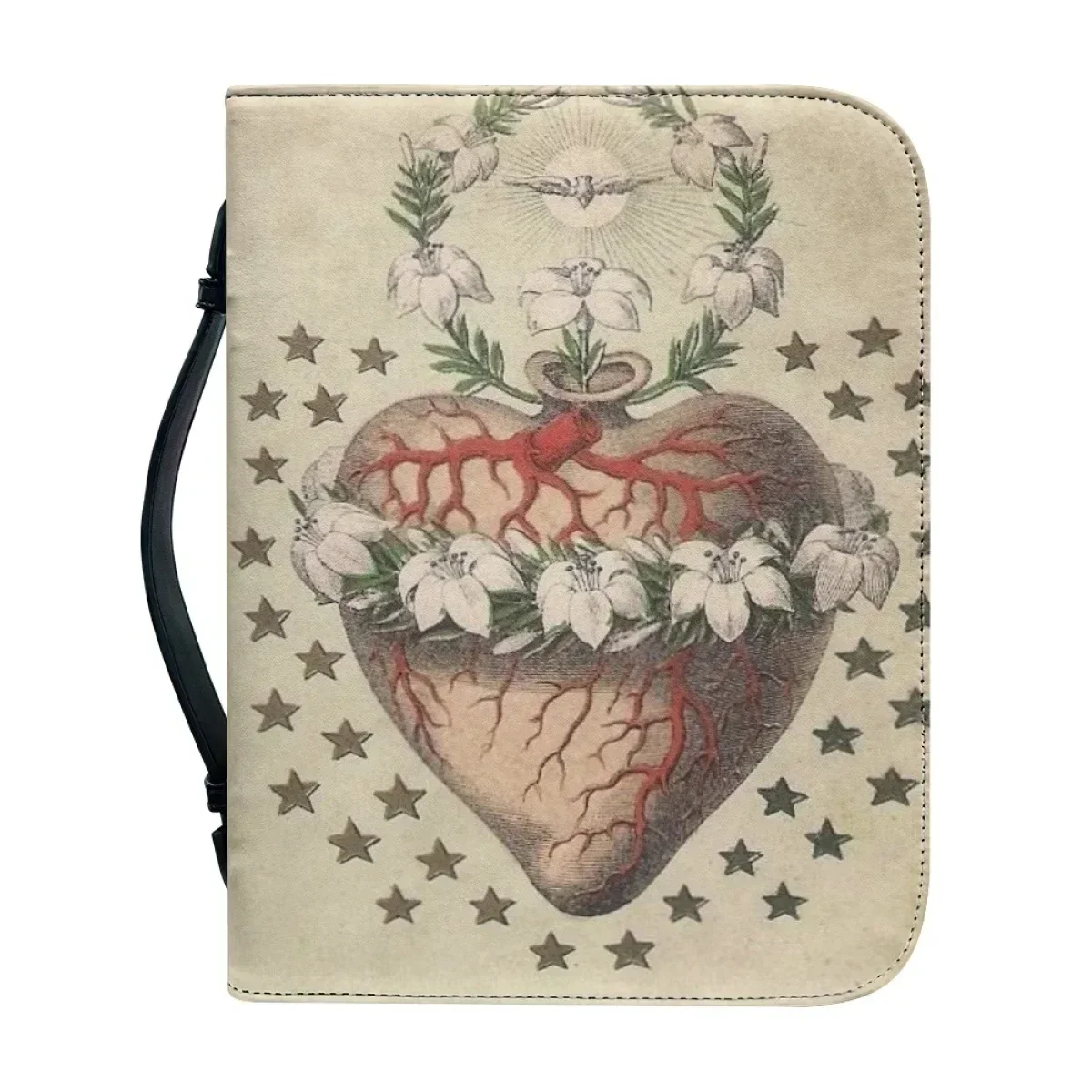 

Сумки для хранения Библии с принтом God's Love для женщин, сумка из искусственной кожи, портативный чехол для Библии, чехол на молнии с ручкой, церковная сумка для Библии