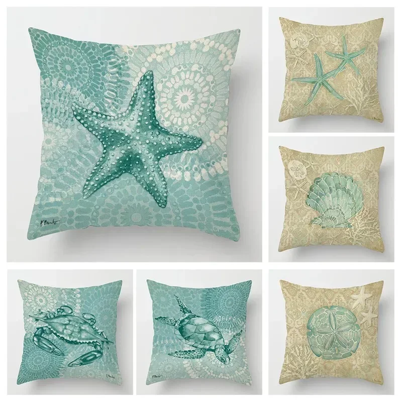 

Autumn Home Decoration Throwing Pillow Case Sofa Cushion Cover 45x45cm 45 * 45 50x50 40x40 Ocean Elements Living Room Aesthetics