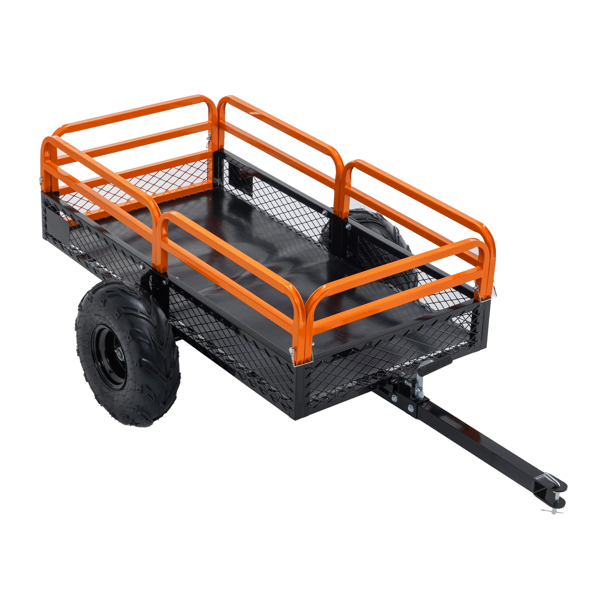 

1500 lbs 15 Cu. FT Heavy Duty Powder Coated Dump Trailer Tow Behind Dump Cart, Orange