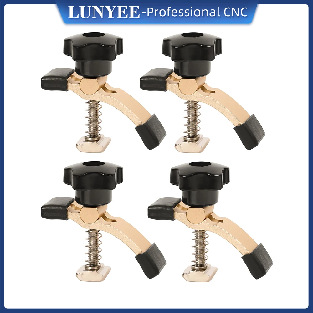 

2PCS Aluminum Alloy T-Track Hold-Down Clamps T-Slot Kit for Woodworking and Metalworking Compatible with CNC 3018 Machines