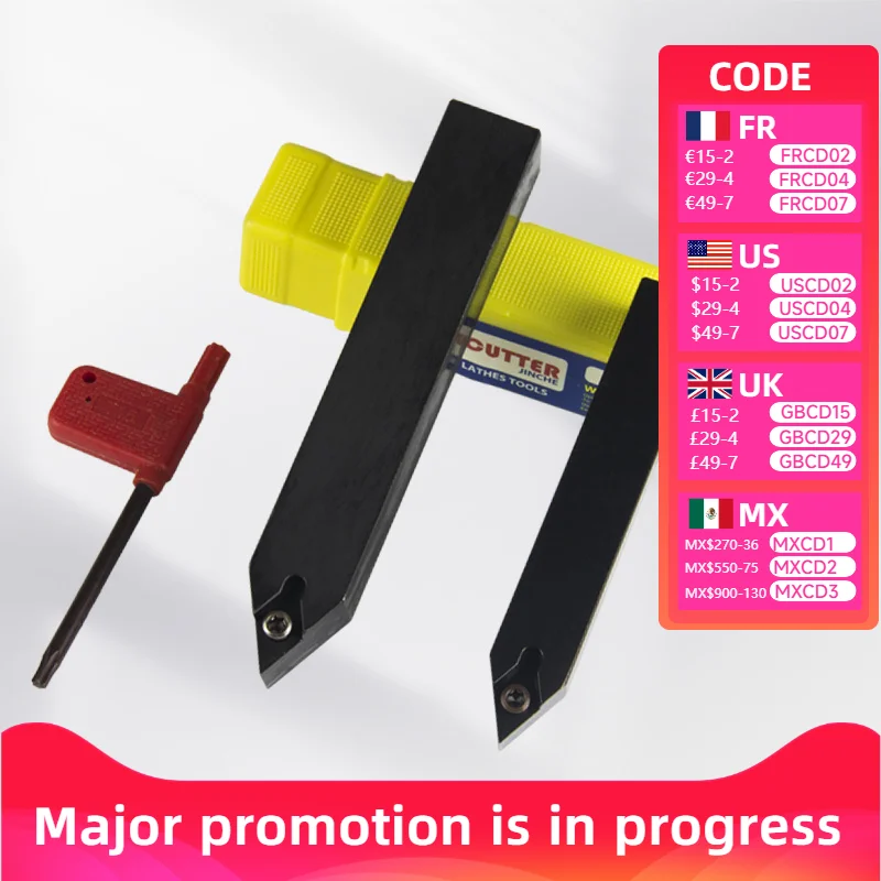 

SDNCN External Turning Tool Holder 1212 1616 2020 2525 3232 Lathe CNC Cutting Tool Cutter Bar for Precision Machining