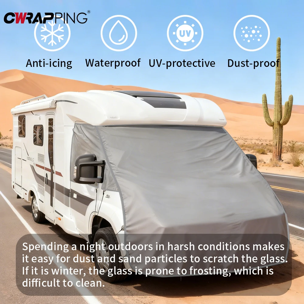 

Car Windscreen Frost Cover Campervan Accessories Breakwind Tent Motorhome Accessories Interior Equipment Camping Car Accessory