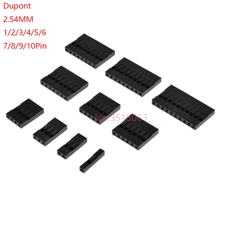 50 sztuk jeden rząd dupont złącze wcon 2.54MM pitch męski sweter damski kabel wtyczka przewodu obudowa 1P/2P/3P/4P/5P/6P/7P/8P/9P/10P