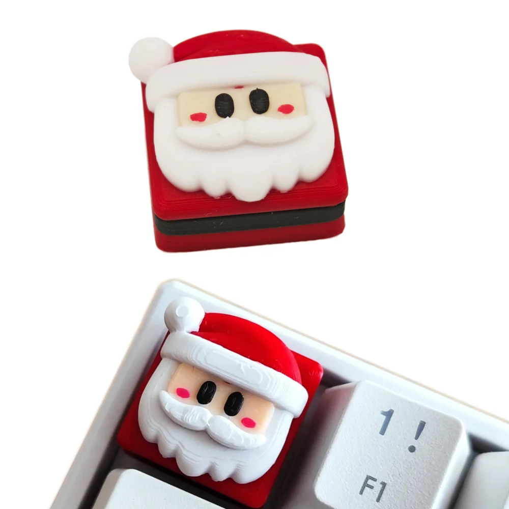 1pc produção de impressão 3d keycap para mx switch teclado mecânico para chave natal papai noel individualidade para chave boné