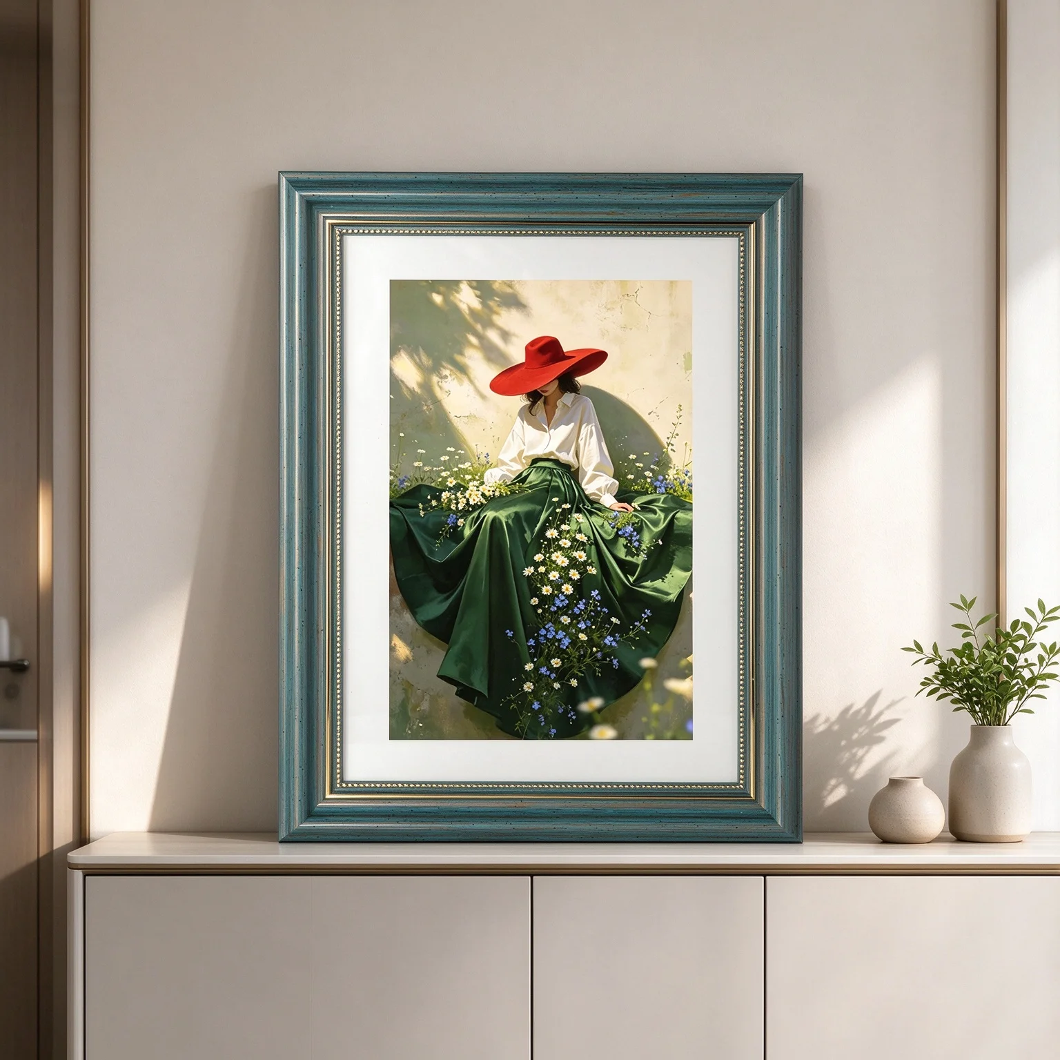 Light Green Color Photo Frame, Customized Your Image Picture Frames for Gift, Multiple Size Frame, Wall Art, Room Decoration
