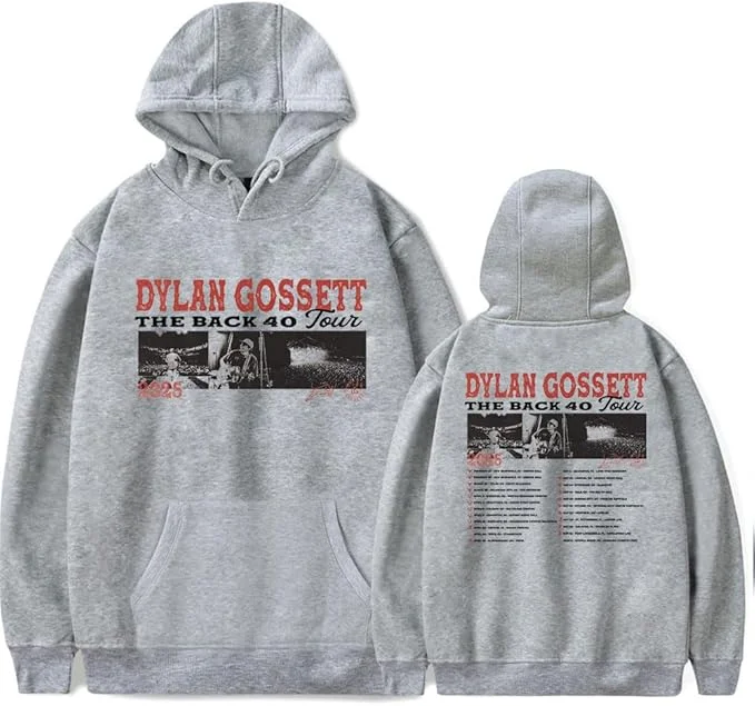 ديلان جوسيت تور 2025 هوديي ميرش للنساء/الرجال بلوزات طويلة الأكمام مقنعين الشارع الشهير