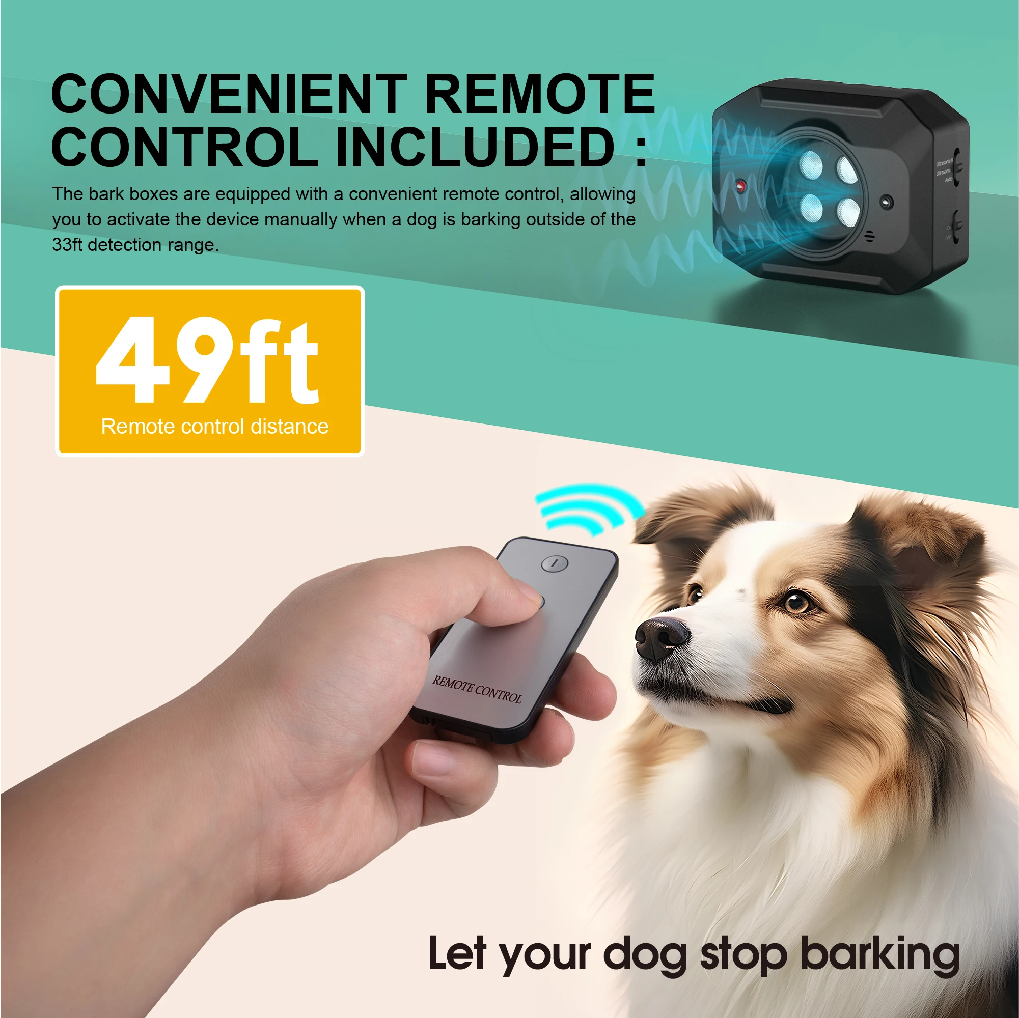 4-Enhance Ultrasonic Automatic Intelligent Pet Training Control Device Anti-Barking Control Sonic Dog Bark Deterrent