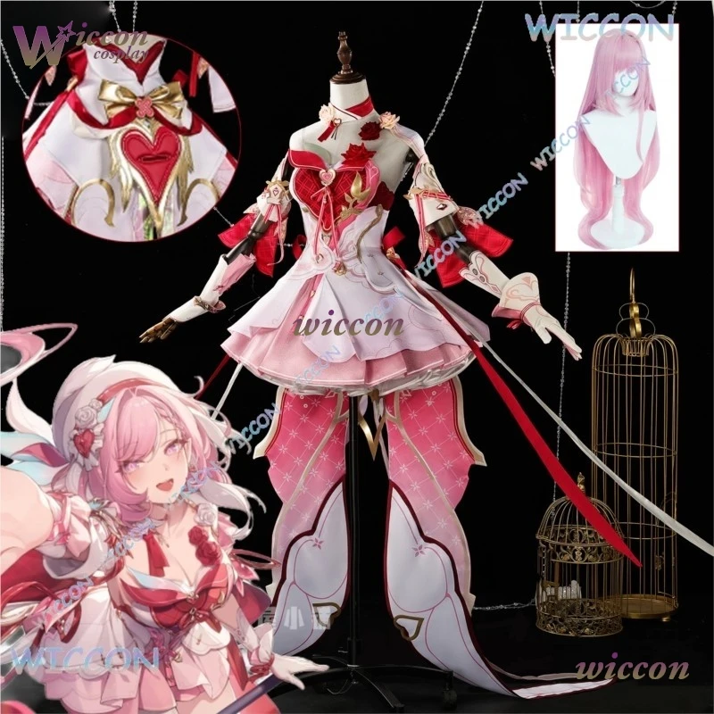 

Игра Elysia для Honkai Impact 3, костюм для косплея Love Messenger Elysia, сексуальное платье, костюм на Хэллоуин, женский костюм на Хэллоуин Kawaii Cos