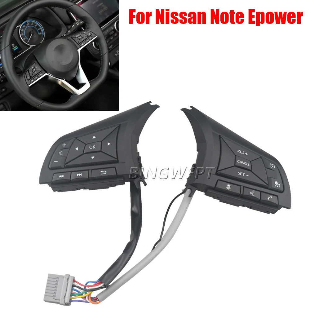For Nissan Note Epower 2018 2019 2020 Np300 2017 Car Styling Cruise Control Volume Steering Wheel Switch Button