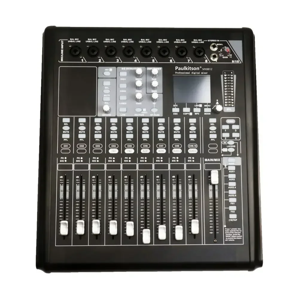 

MX8812 Soundcard Audio Sound Cards Mixers Karaoke Sound Mixer Sound System And Mixer