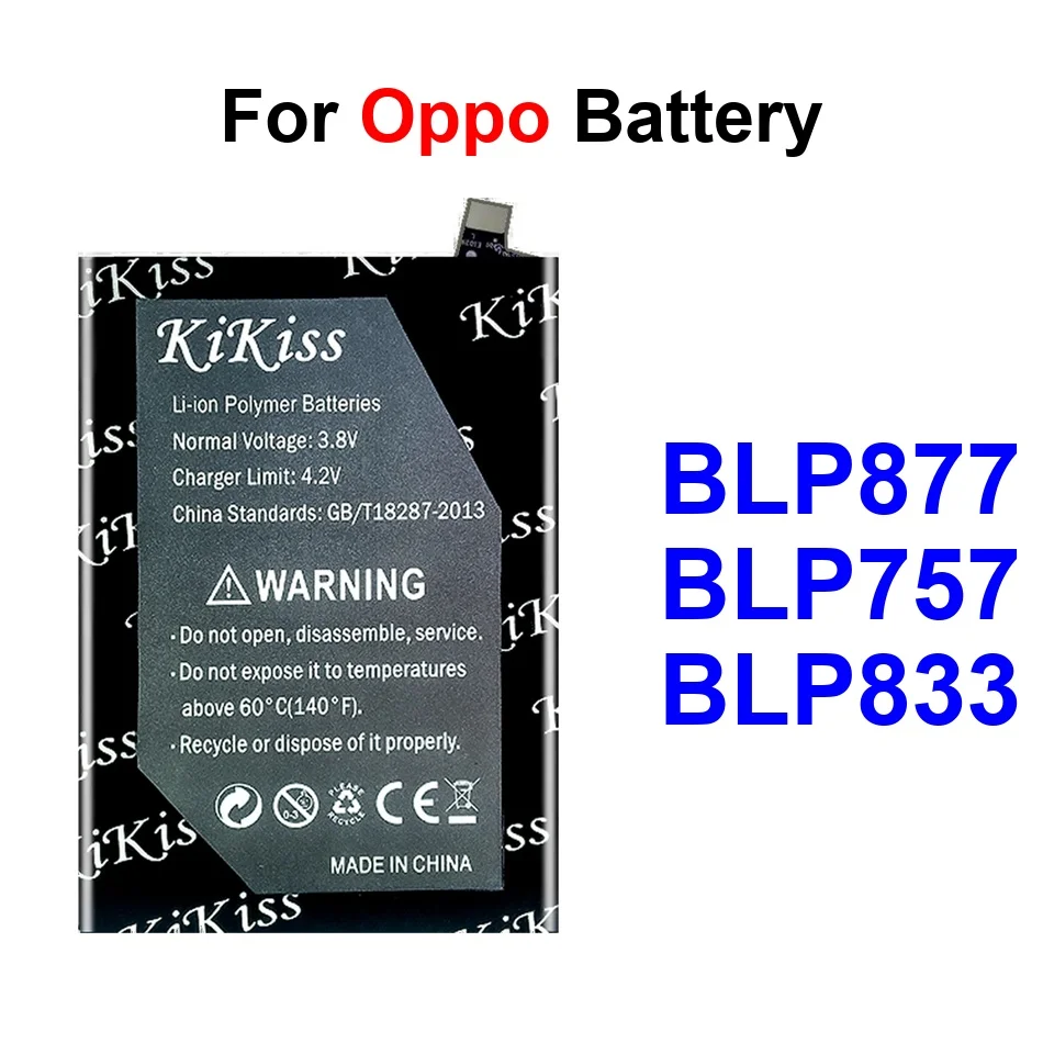 

Аккумулятор для мобильного телефона с быстрой зарядкой BLP757 BLP833 BLP877 4800-5500 мАч для Oppo Realme 6I 6S 8I V15 X7 6 Indian Edition Pro 5G