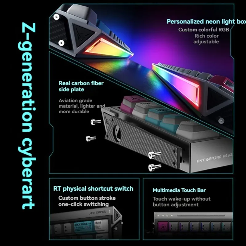 AGK68 Magnetic Switch Keyboard Customized Hot Swap Wired Single Mode 8KHz RT 0.001 RGB Keyboard Gaming Mechanical Keyboards