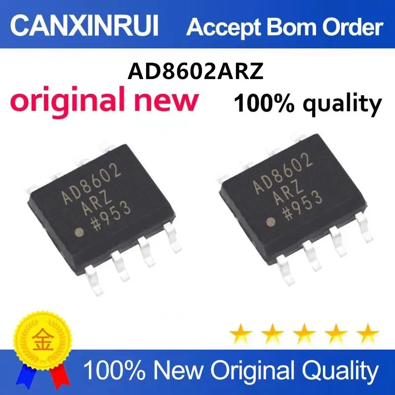 Original New 100% quality AD8602ARZ AD8602A 8602A SMT SOP8 broadband operational amplifier chip