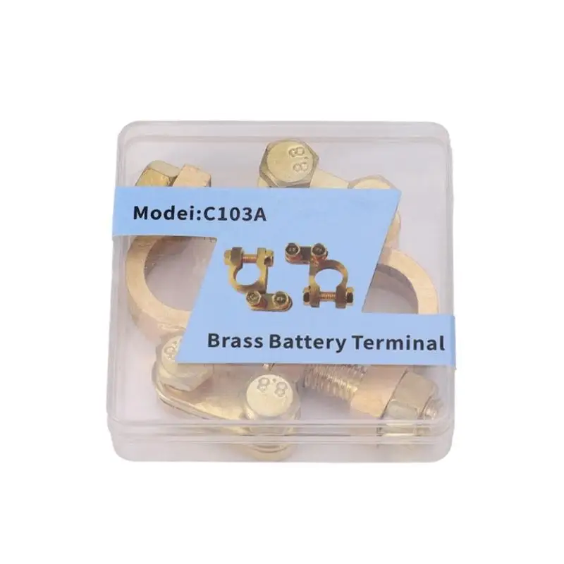 

02DE High Capacity Brass Battery Post Link Weather Resistant Design Secure Electrical Link