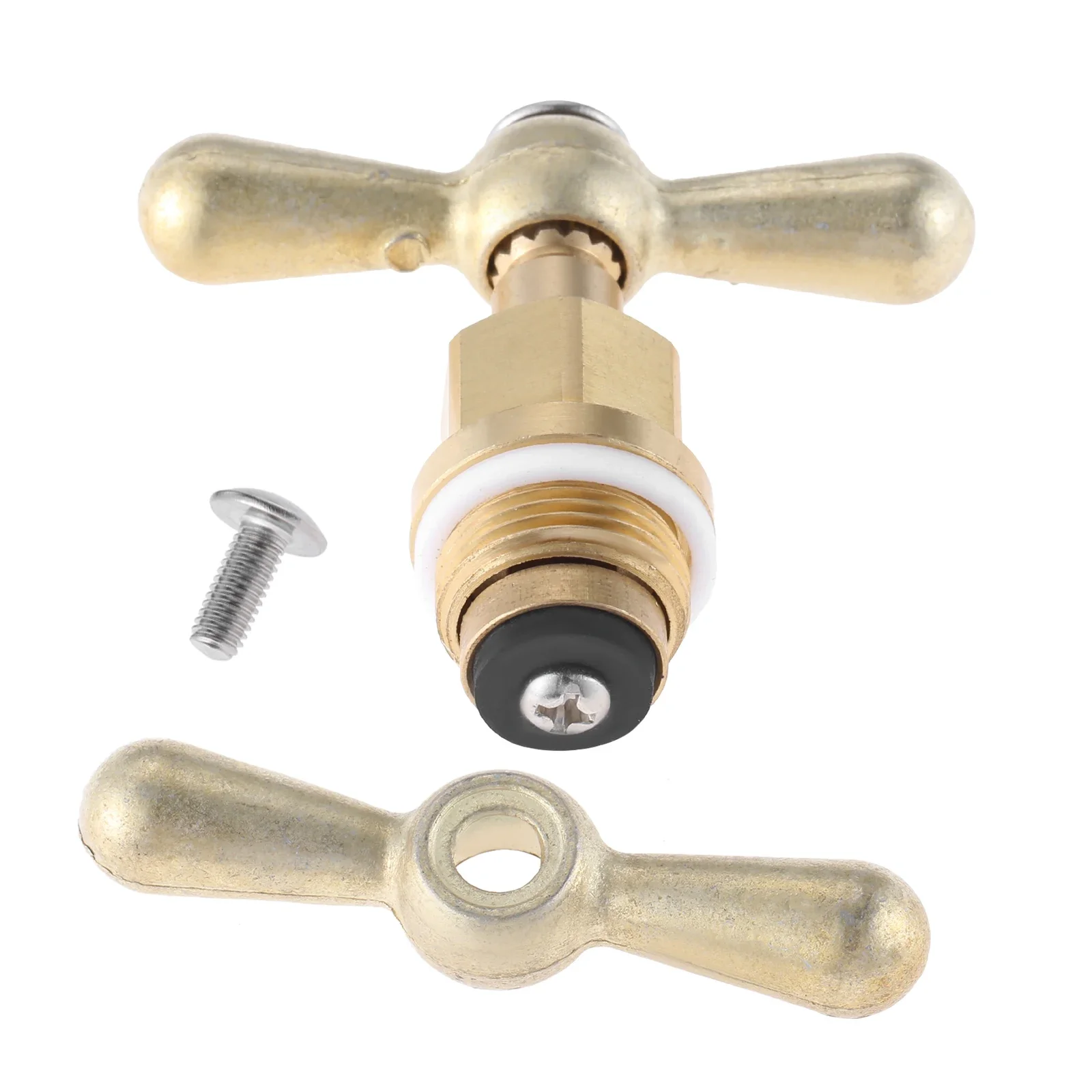 1set PK1100 Brass Globe Valve Stem & Bonnet & 2 Handles for Arrowhead Hose Bibs, Boiler Drains, Sill Faucets Replace PP806-15