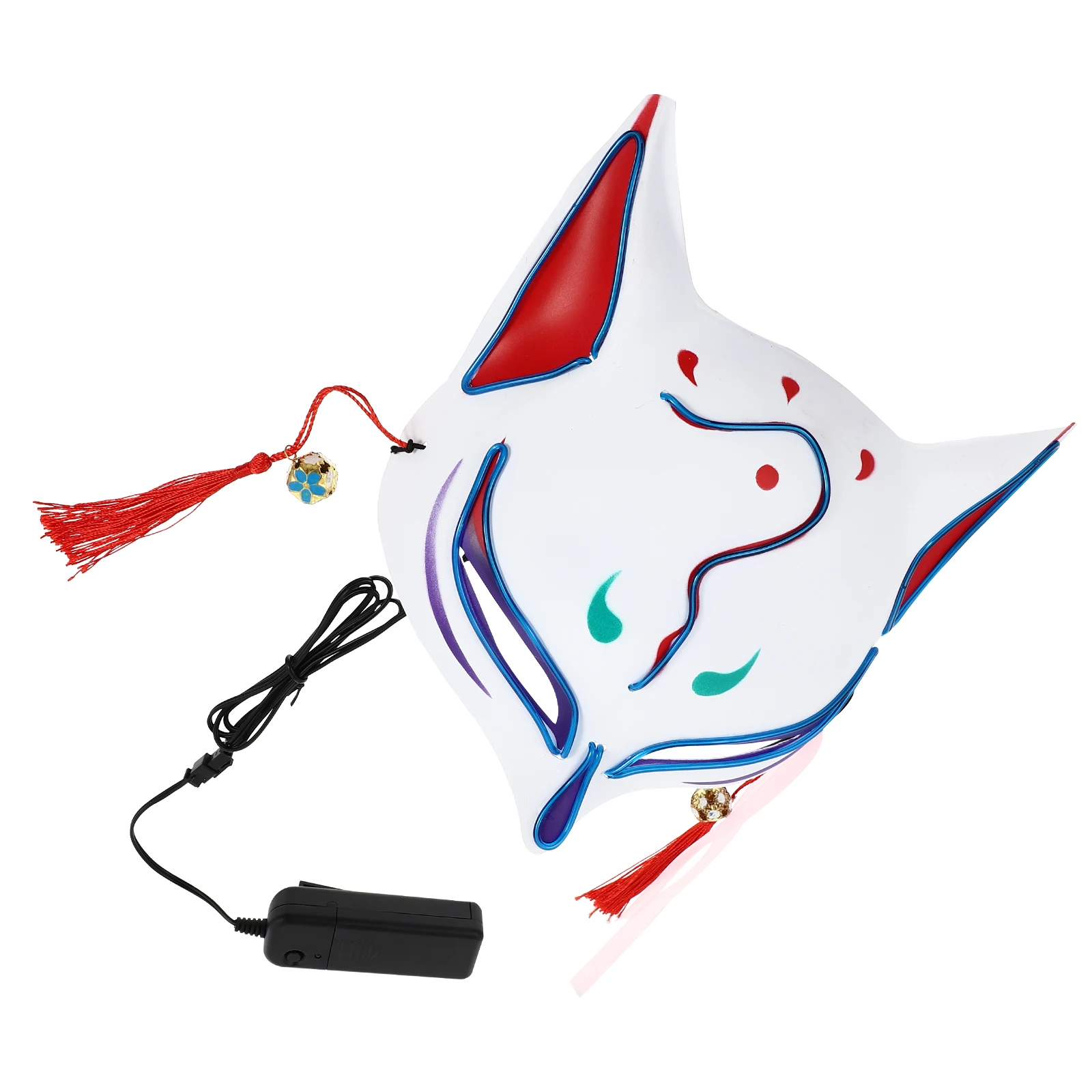 

Fox Mask Halloween Illuminated Masks Cosplay Led for Flashing Plastic Funny Luminous Masquerade Prop Child Creative Carnival