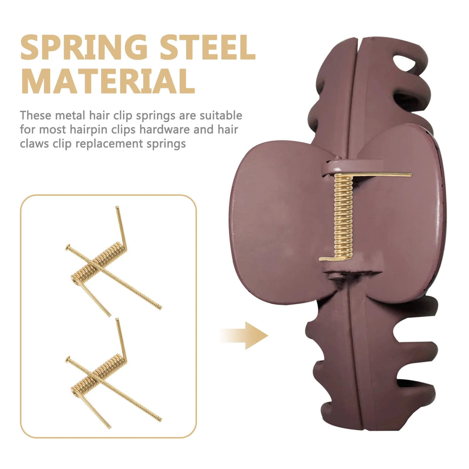 4 Stück Edelstahl-Haarnadel-Clip-Federn, V-förmige Ersatz-Metallfedern für Haarklammern, starker Halt, Haarnadel-Hardware-Reparatur