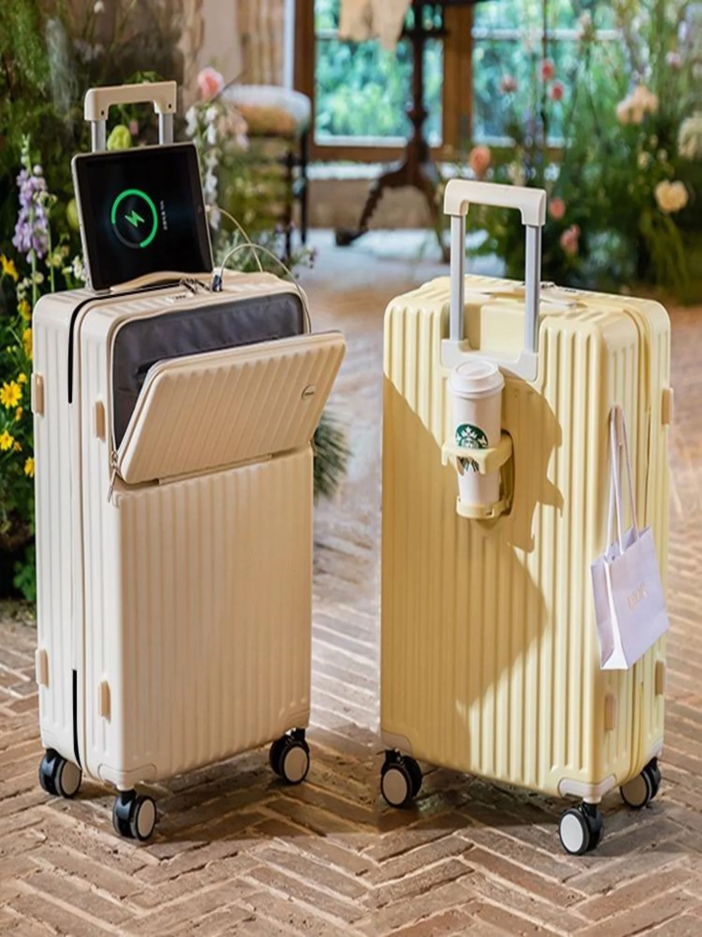 

Новый стильный чемодан с кодовым замком, многофункциональный, с выдвижной ручкой, большой вместимости, для путешествий, 20 дюймов, женский, для ручной клади