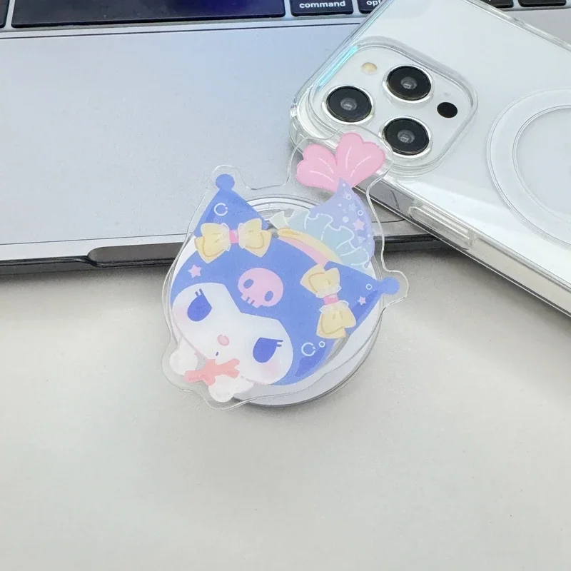 Sanrio Hello Kitty Kuromi Pochacco Melody For Magsafe Magnetic Phone Grip Tok Stand For iPhone Foldable Wireless Charging Holder